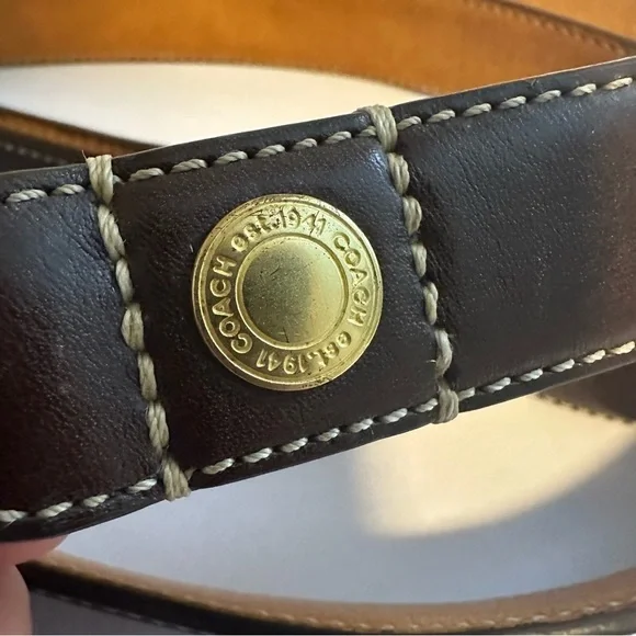 Coach signature “Maximus” large leather dog leash